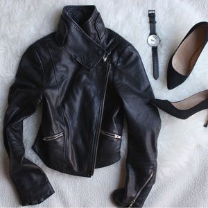 Mackage Aritzia cropped leather jacket
